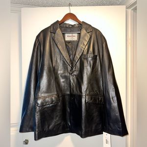 Vintage Whetblu Black Leather Jacket XL